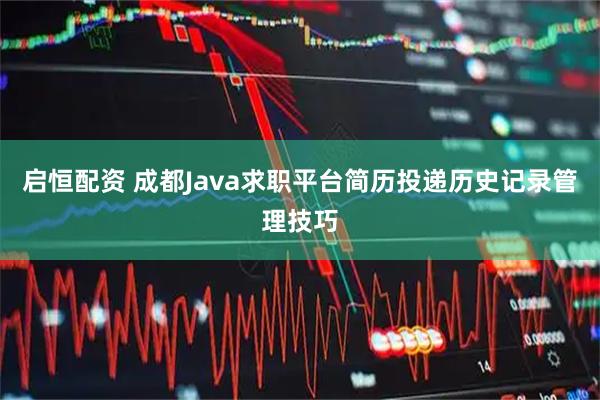 启恒配资 成都Java求职平台简历投递历史记录管理技巧