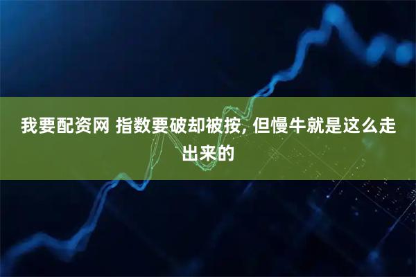 我要配资网 指数要破却被按, 但慢牛就是这么走出来的