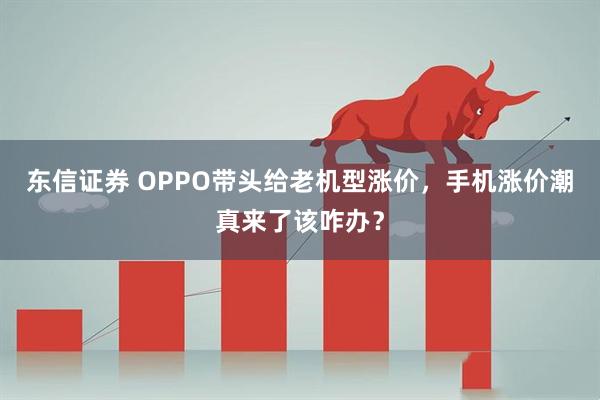 东信证券 OPPO带头给老机型涨价，手机涨价潮真来了该咋办？