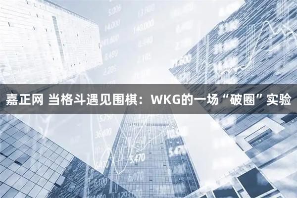 嘉正网 当格斗遇见围棋：WKG的一场“破圈”实验